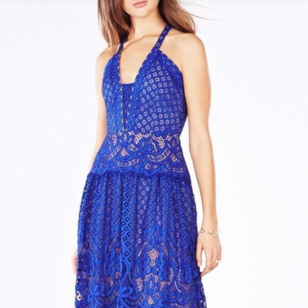 BCBG Christel floral lace gown